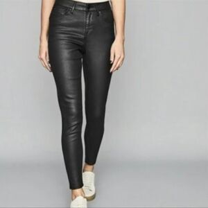 PacSun Coated Wax Leather Skinny Jeans GothChic Night Out NWT Size 26